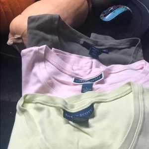 3 Henley style s/s Karen Scott shirts